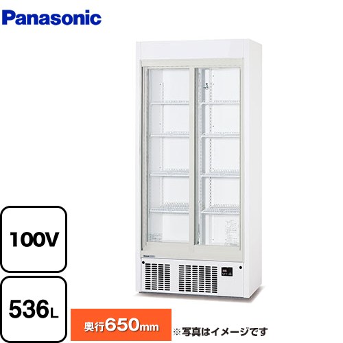 パナソニック リーチインショーケース　スリム壁面タイプ 業務用機器 内容量：大ビン232本、中ビン334本 有効内容積：536L  白塗装 【新品】【メーカー直送品】【代引・土日祝配送・時間指定 不可】 ≪SRM-RV319C≫